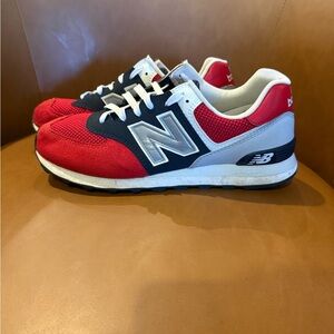 New Balance 574 Red and Blue Athletic Shoes